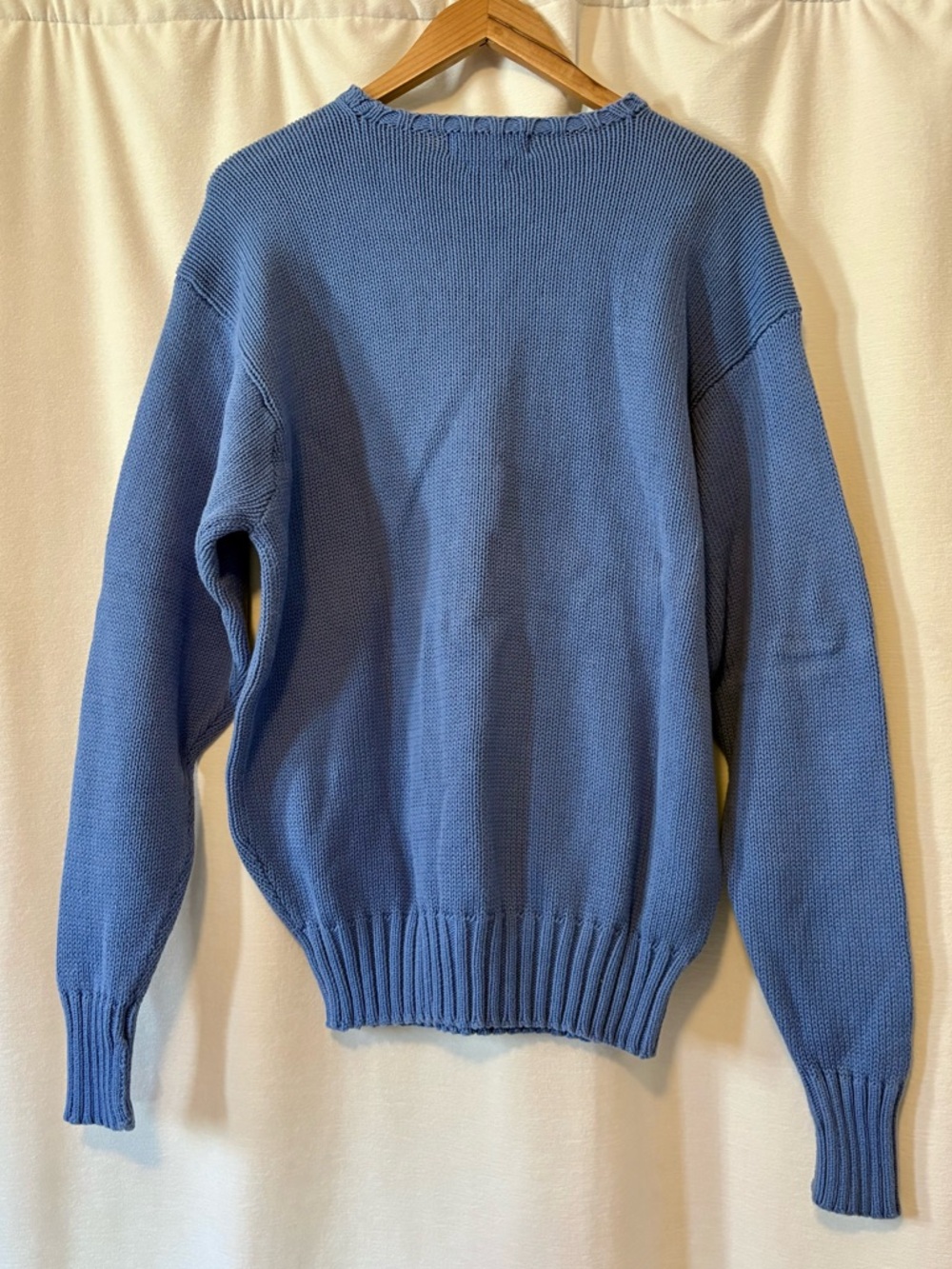 Vintage 100% Cotton Ralph Lauren Knit Crewneck Sweater size L - Picture 2 of 3